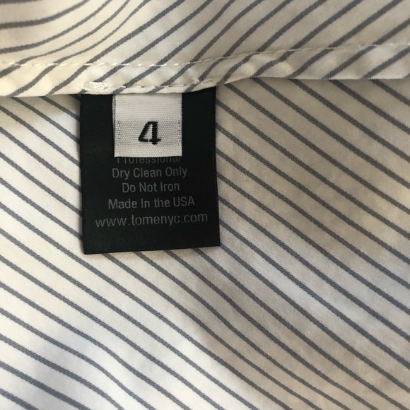 NWOT Tome Striped Peplum Shirt - Picture 12 of 15